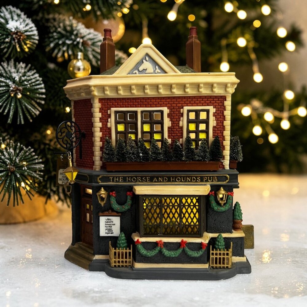 Dept 56 The Horse And Hounds Pub Dickens Village Lighted Building From 1998